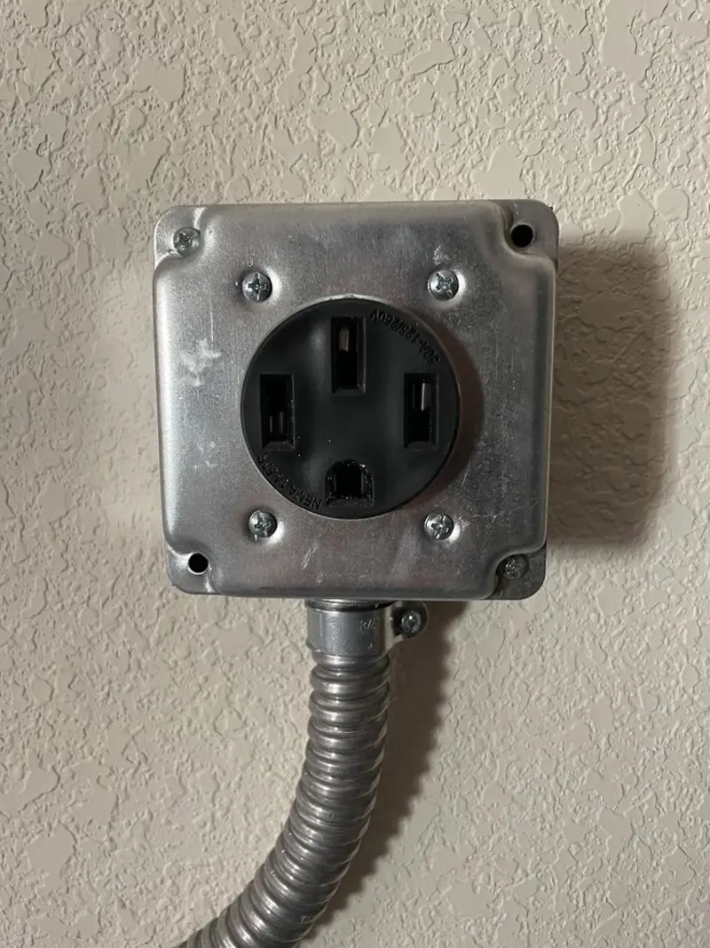 NEMA 14-50 outlet installed for Smart Home Electrical in Gonzales